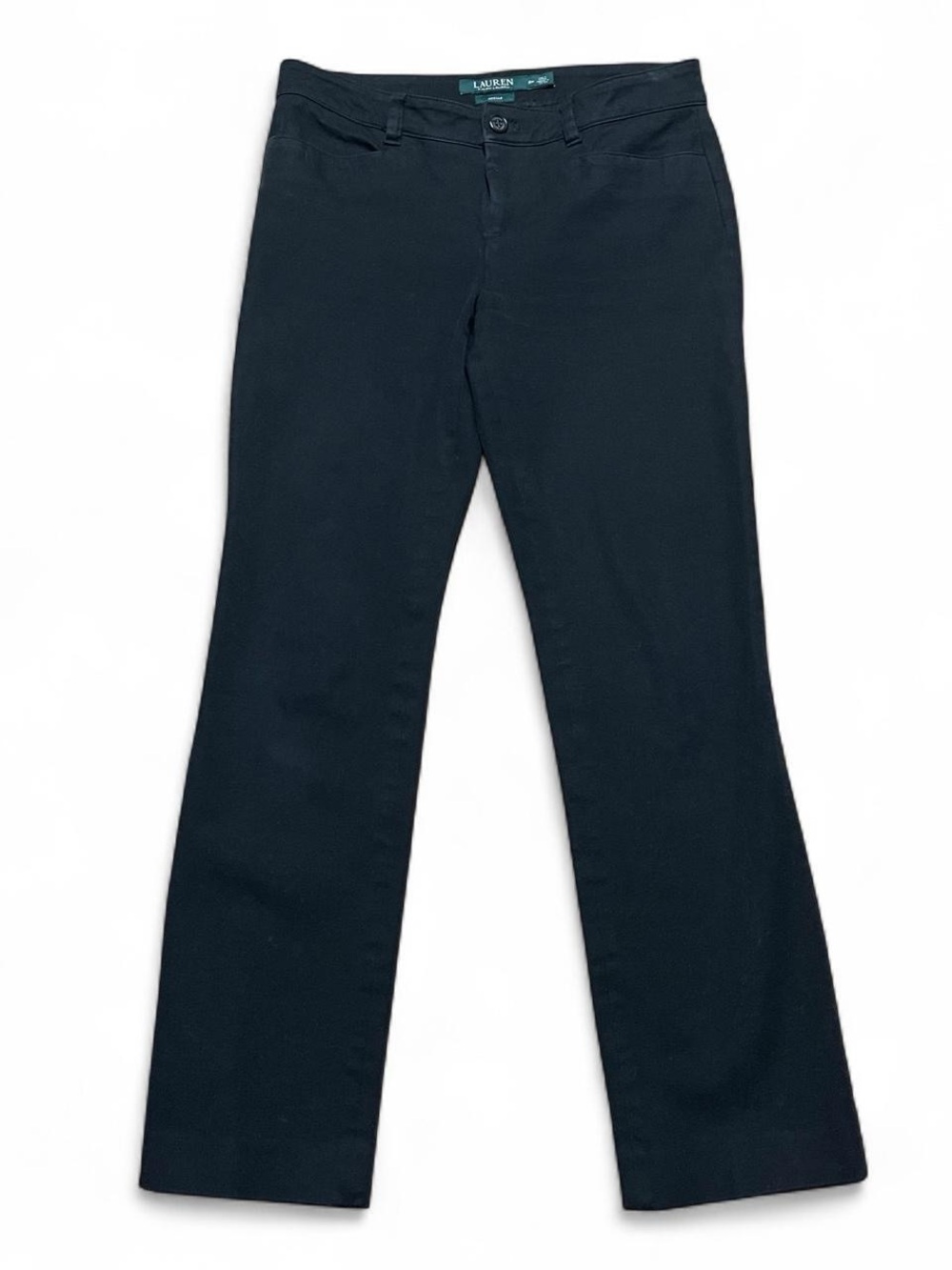 Lauren Ralph Lauren Adelle Straight Trouser Chino Pants Womens 2P Black Stretch